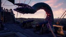 Fight against The Kraken with multiple crews participating in the fight.